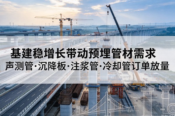 奇台基建稳增长带动预埋监测管材需求,声测管、沉降板、注浆管订单持续放量